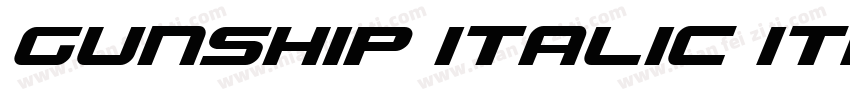 Gunship Italic Italic字体转换